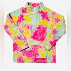 Youth Girls Tie Dye Pullover Size 14 XL  Zip lined‎ Pre Owned